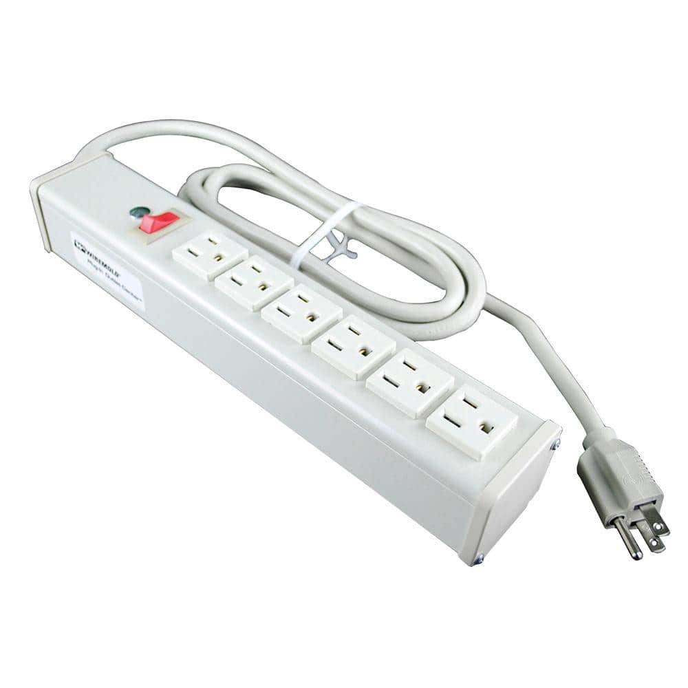 Legrand Wiremold 6-Outlet 15 Amp Office Power Strip with On/Off Switch with 6 ft. Cord (1)