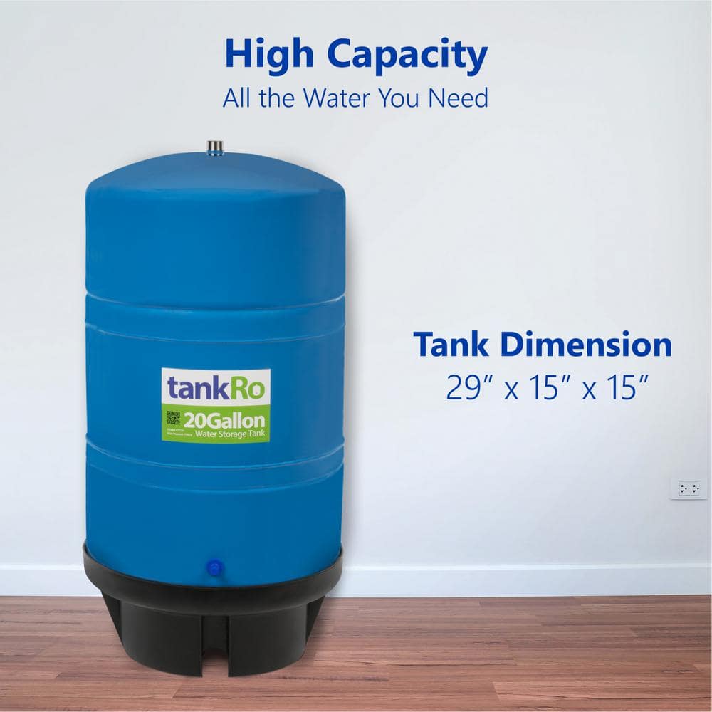 Express Water tankRO - RO Water Filtration System Expansion Tank - 20 Gal. Water Capacity - Reverse Osmosis Storage Pressure Tank (2)