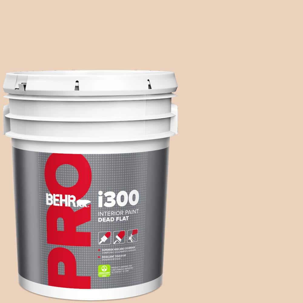 BEHR PRO 5 gal. #T14-2 South Peach Dead Flat Interior Paint