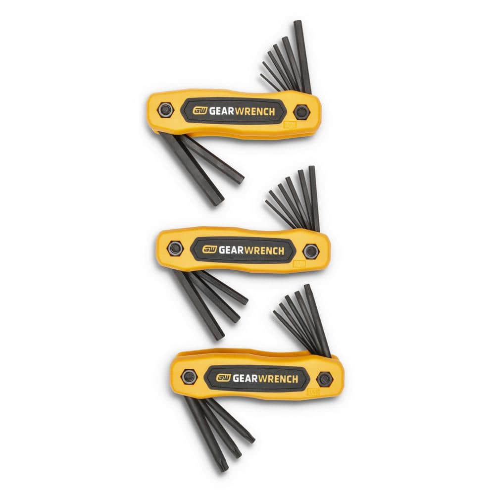 GEARWRENCH SAE, Metric, & Torx Folding Hex Key Set (25-Piece) (1)