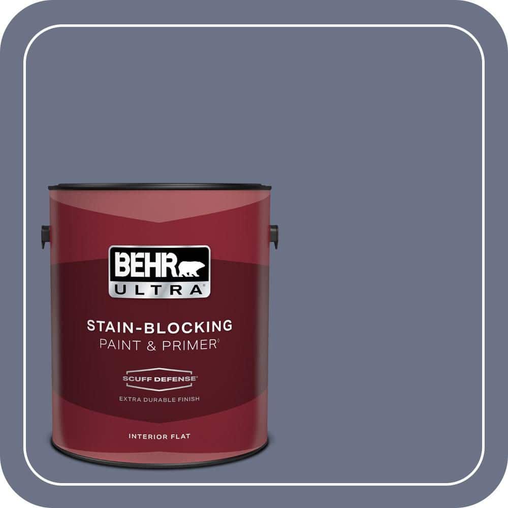 BEHR ULTRA 1 gal. #PPU16-17 Blue Aura Extra Durable Flat Interior Paint & Primer (1)