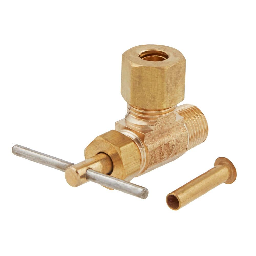 Everbilt 1/4 in. OD Compression x 1/8 in. MIP Brass 90-Degree Elbow Valve Fitting