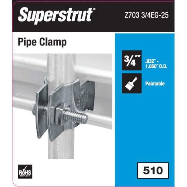 Superstrut 3/4 in. Strut Fitting Universal Strut Pipe Clamp - Silver Galvanized (Z703 3/4EG-25) (2)