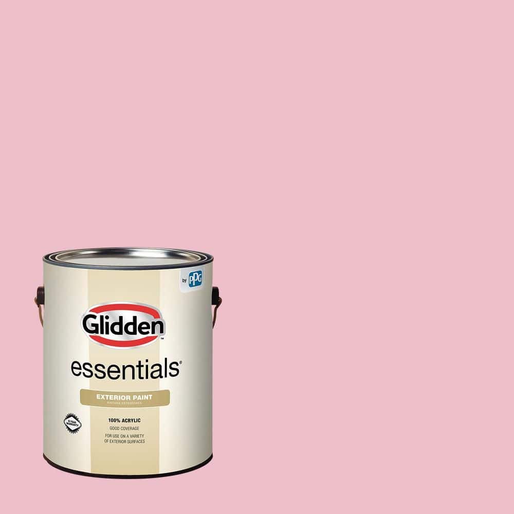 Glidden Essentials 1 gal. PPG1183-3 Rose Melody Satin Exterior Paint