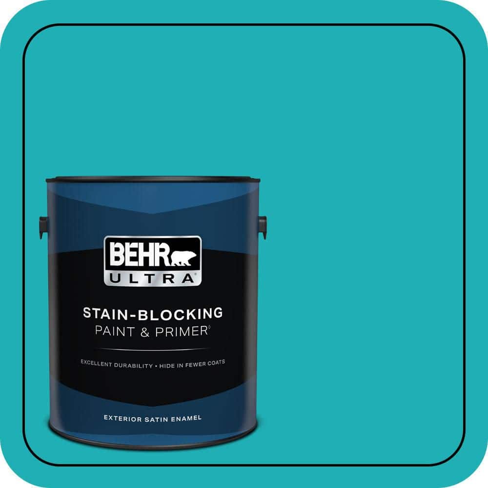 BEHR ULTRA 1 gal. #500B-5 Mermaid Treasure Satin Enamel Exterior Paint & Primer