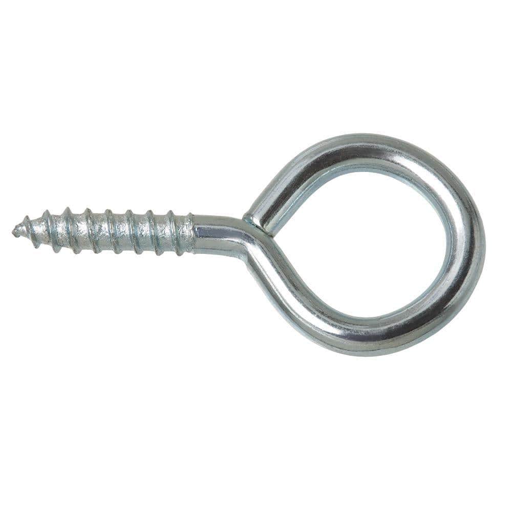 Everbilt 1/4 in. x 2-1/2 in. Stainless Steel Screw Eye (2-Pack)
