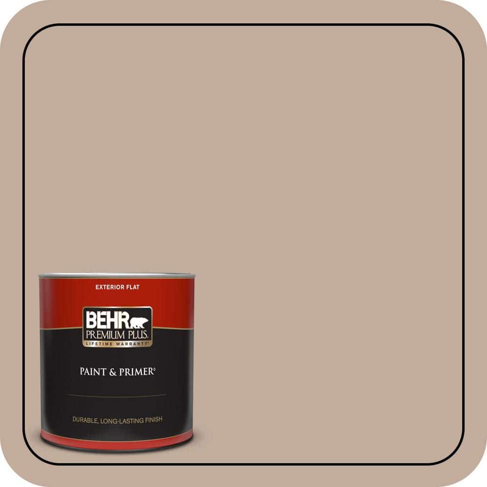 BEHR PREMIUM PLUS 1 qt. #PWL-87 Fall Mood Flat Exterior Paint & Primer