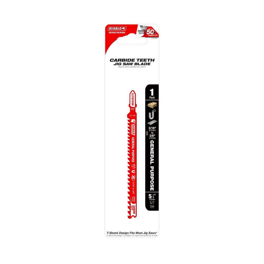 DIABLO 5-1/4 in. Carbide Teeth General Purpose Jigsaw Blade (4)