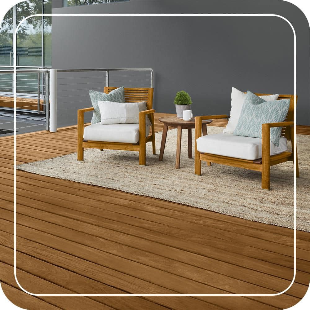 BEHR PREMIUM 1 gal. #ST-152 Red Cedar Semi-Transparent Waterproofing Exterior Wood Stain and Sealer (4)