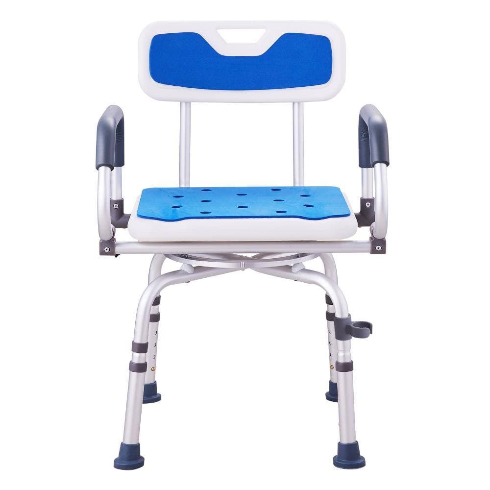 Volenca 360° Swivel Shower Chair, Adjustable Seat with Pivoting Arms, Non-Slip Rotating Bath Chair, 400 Lbs Capacity (2)