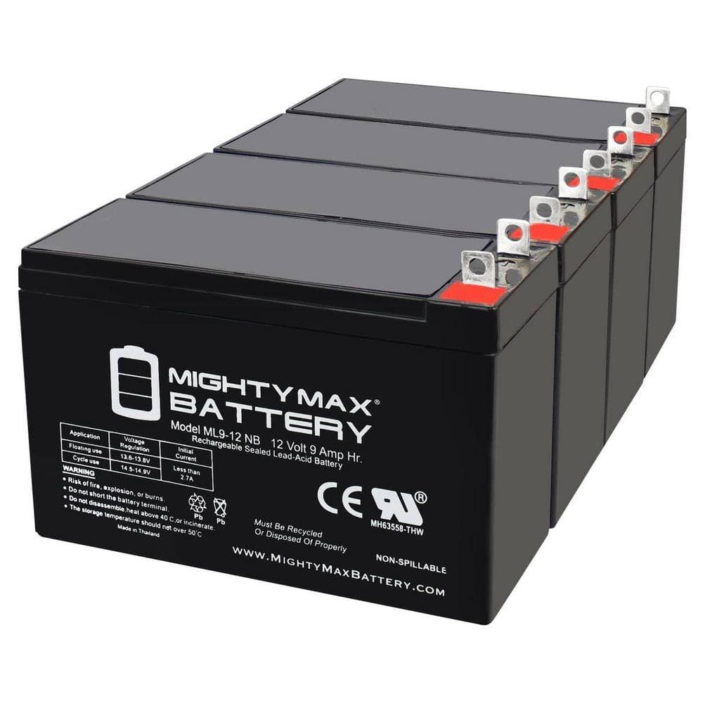 Mighty Max Battery 12-Volt 9AH SLA Replacement Battery for DeWalt DXGNR7000 Portable Generator - 4-Pack (1)
