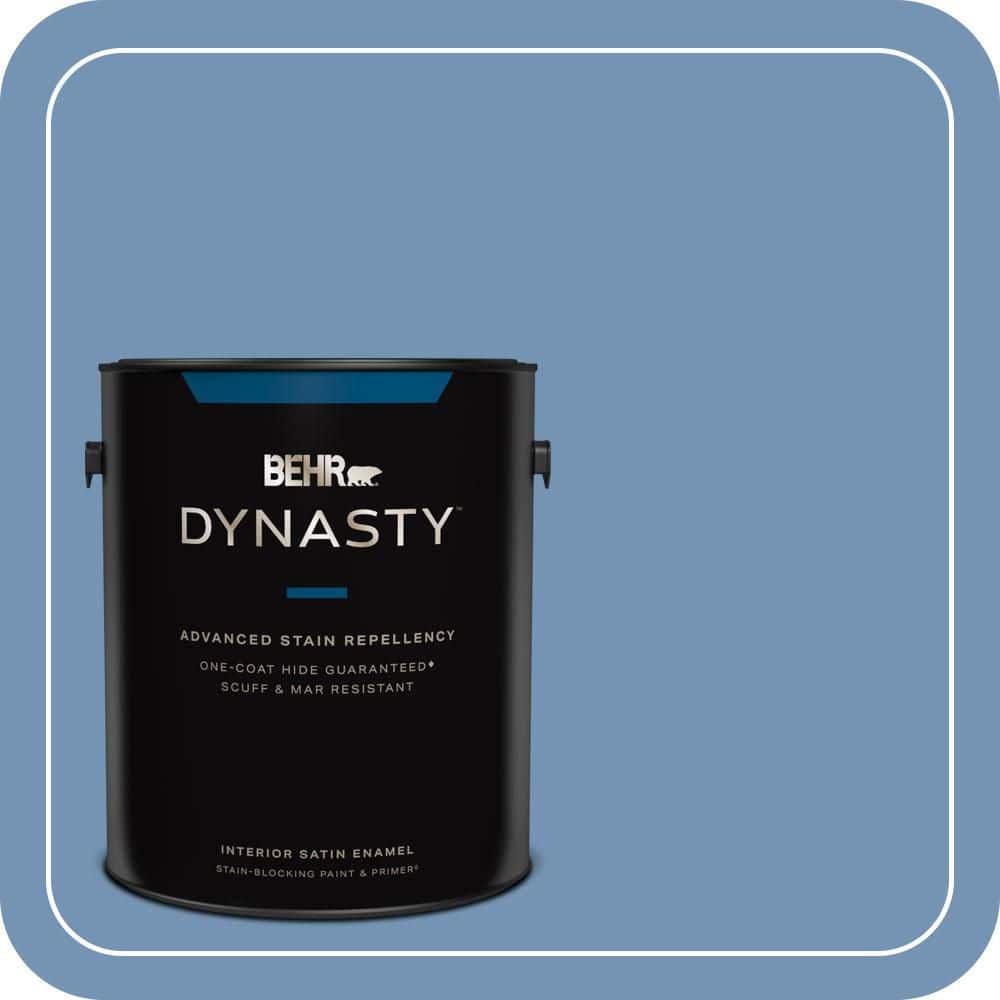 BEHR DYNASTY 1 gal. #580D-5 Ocean Ridge Satin Enamel Interior Stain-Blocking Paint & Primer