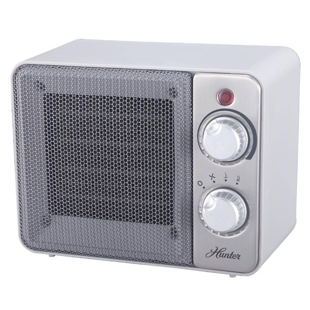 Hunter 1500-Watt Ceramic Retro Electric Portable Heater - White (2)