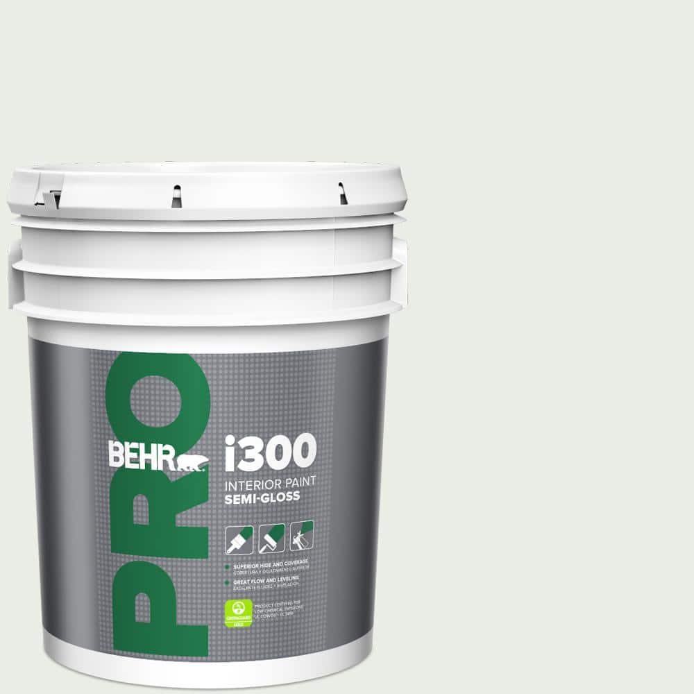 BEHR PRO 5 gal. #N410-1 Silence Semi-Gloss Interior Paint