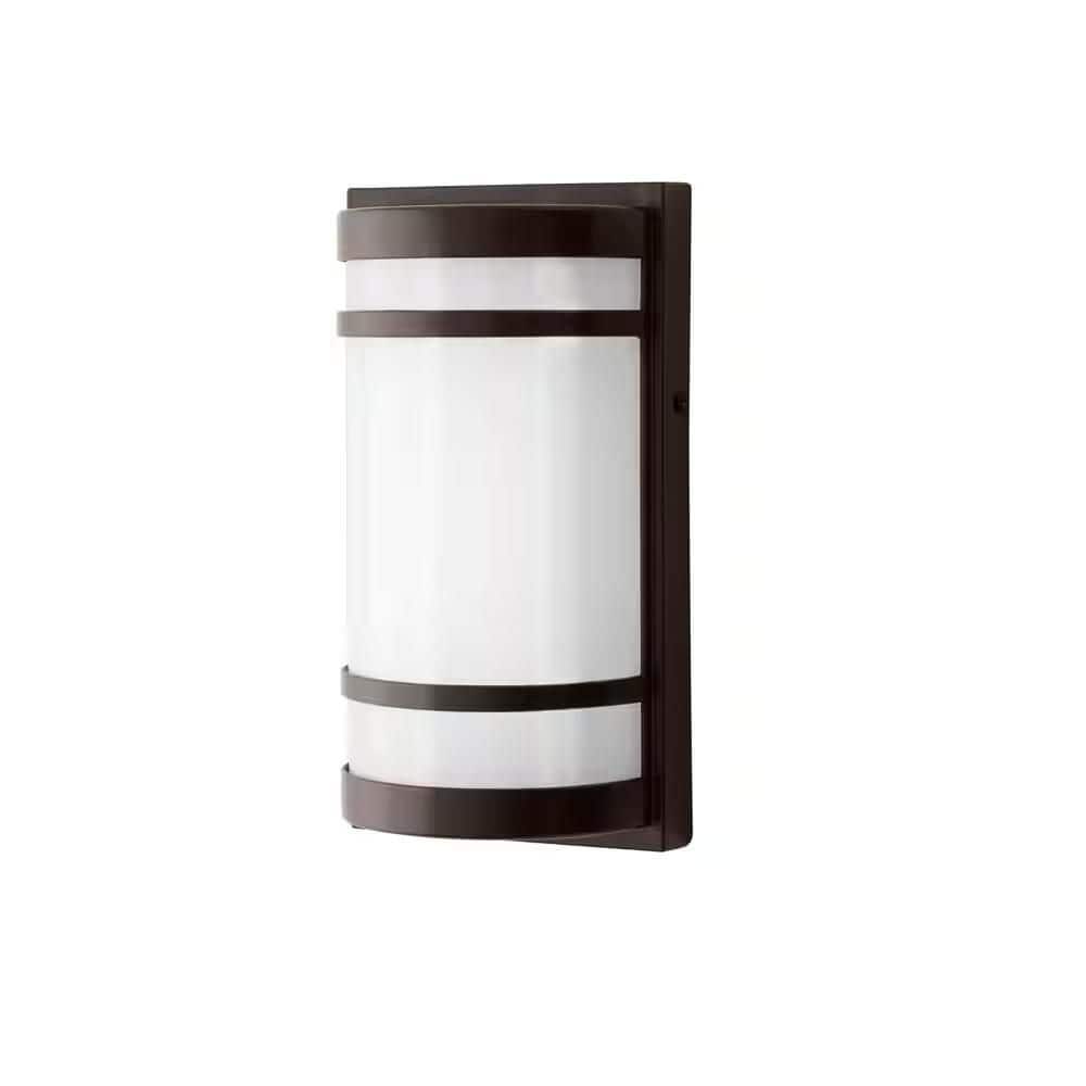 Home Decorators Collection Mullen Oil Rubbed Bronze Hardwired LED Outdoor Wall Light Lantern Sconce with Integrated LED Included (3)