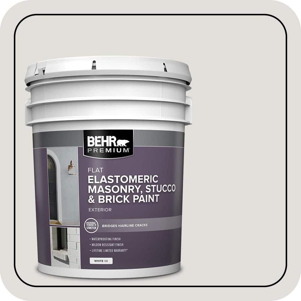 BEHR PREMIUM 5 gal. #MS-55 Arctic Gray Elastomeric Masonry, Stucco and Brick Exterior Paint (1)