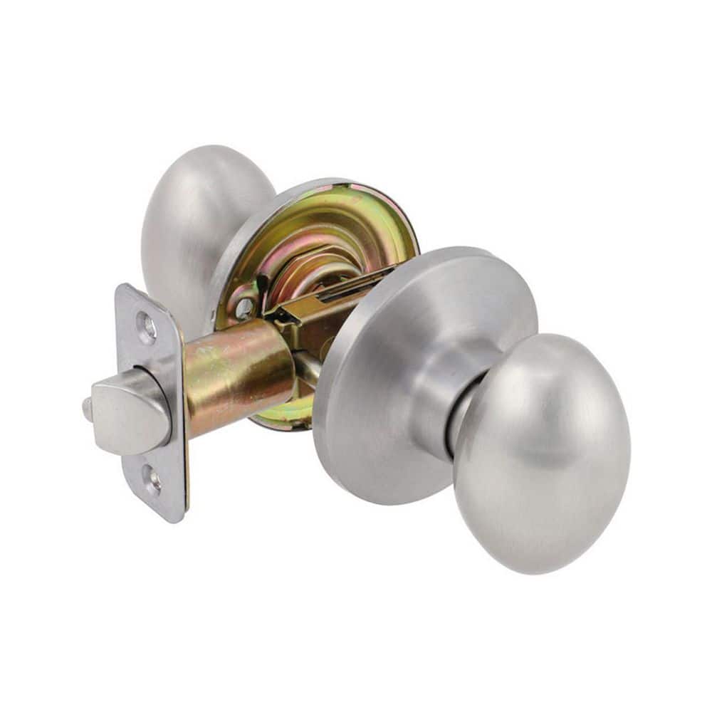 DELANEY HARDWARE Delaney Derby Satin Nickel Passage (Hall/Closet) Door Knob (1)