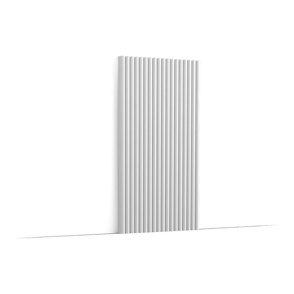 ORAC DECOR Reed 1/2 in. T x 7/8 ft. x 7 ft. White Primed Polyurethane Interlock 3D Decorative Wall Paneling (5.47 sq./ft. each) (1)