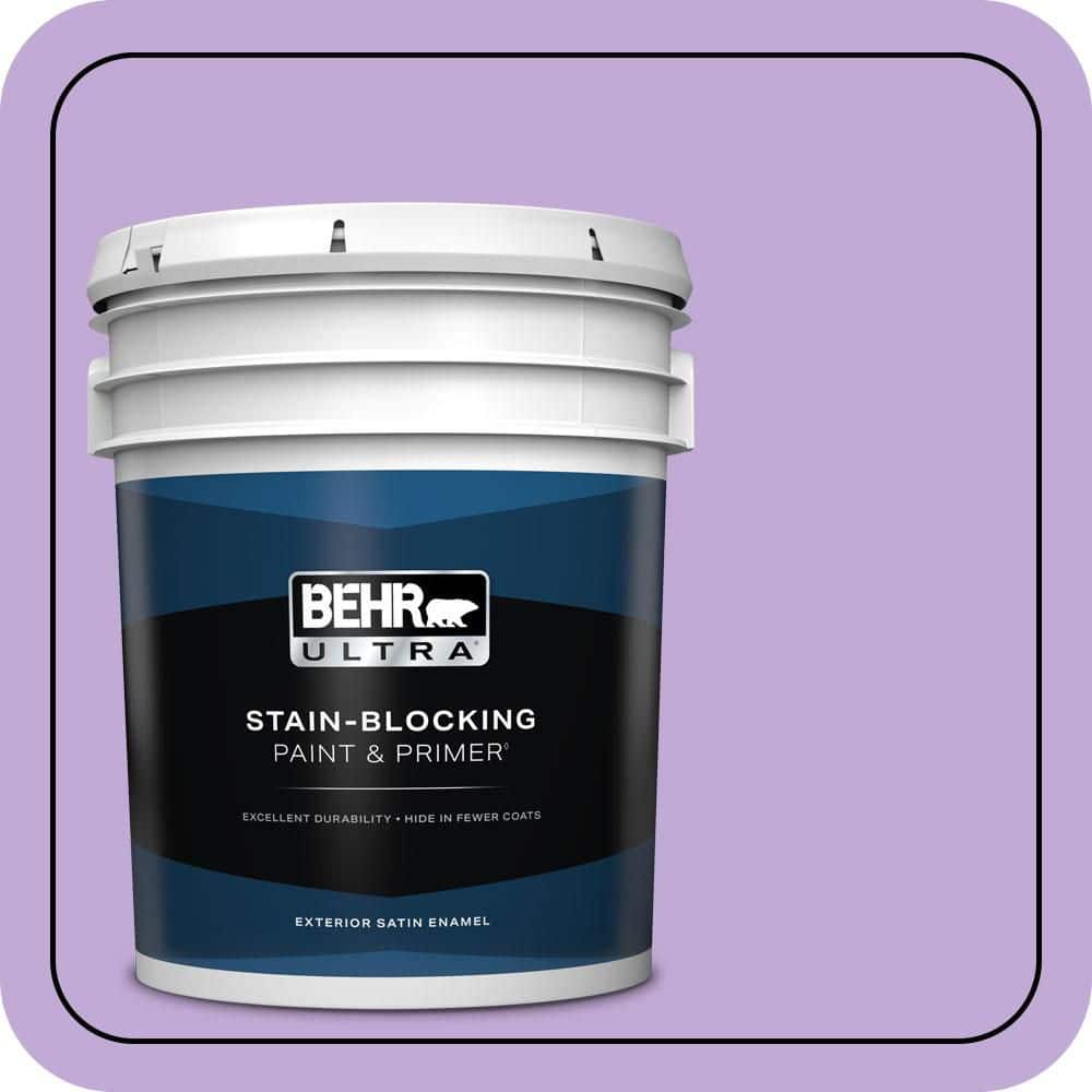 BEHR ULTRA 5 gal. #MQ4-59 Purple Gladiola Satin Enamel Exterior Paint & Primer