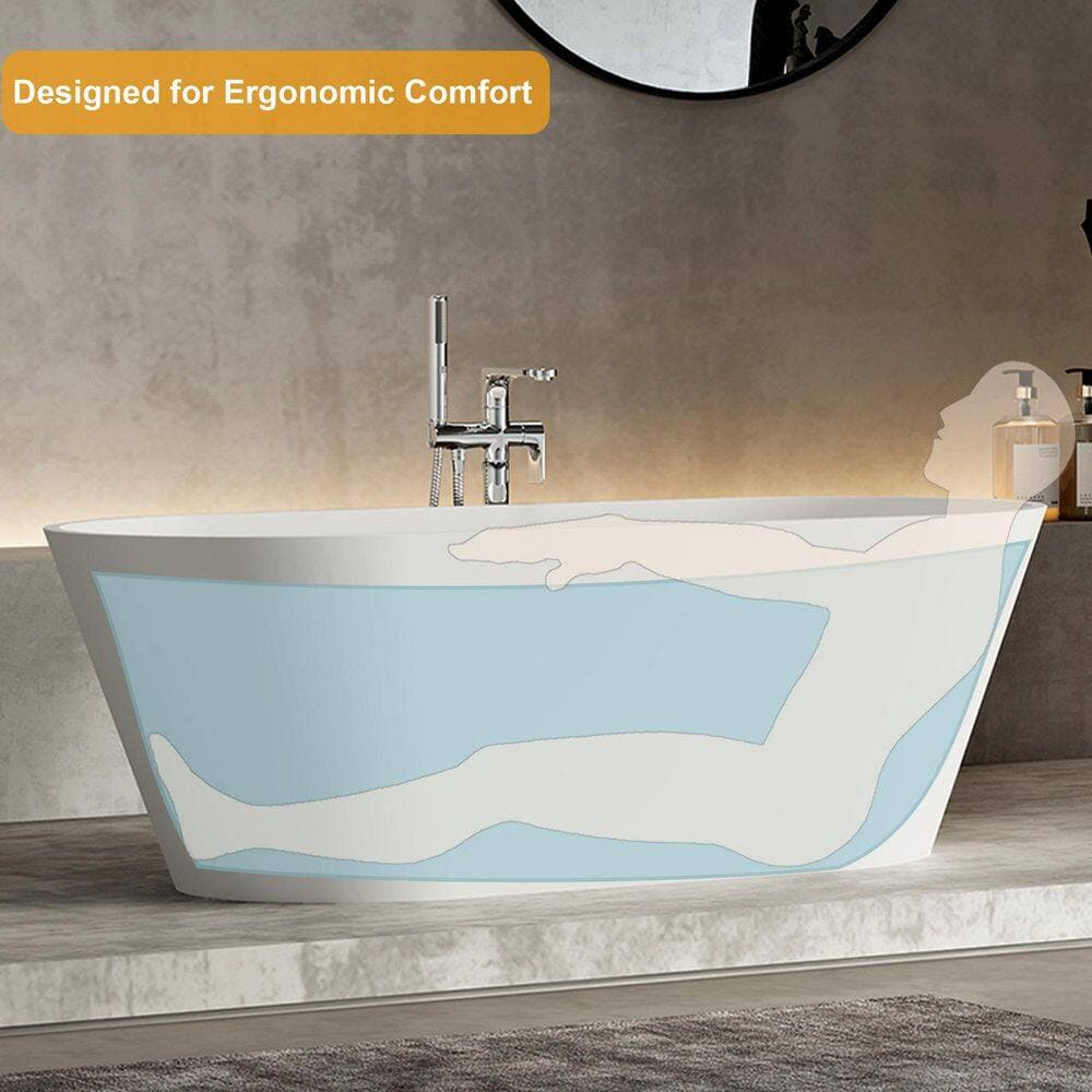 Feelive 29.79 in. Solid Surface Freestanding Soaking Flatbottom Bathtub (4)