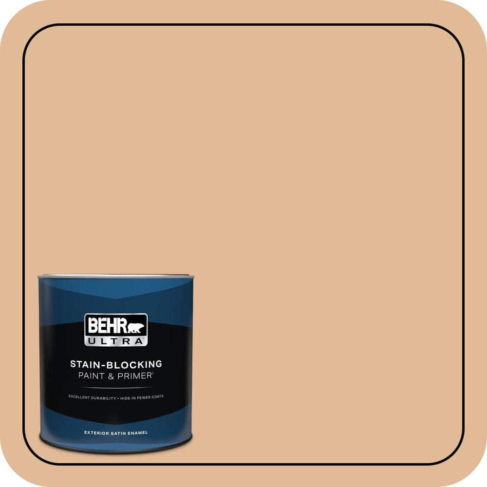 BEHR ULTRA 1 qt. #S250-3 Honey Nougat Satin Enamel Exterior Paint & Primer