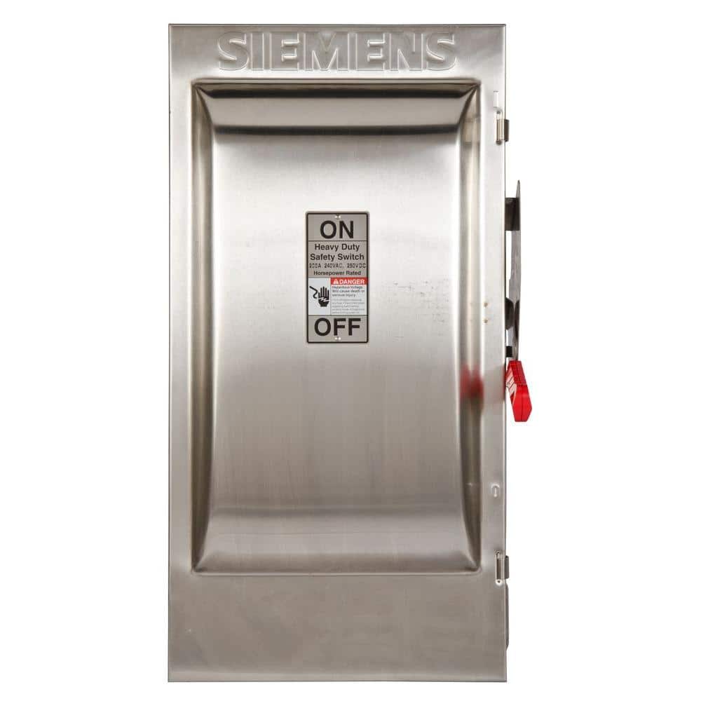 Siemens Heavy Duty 200 Amp 240-Volt 3-Pole Type 4X Fusible Safety Switch (1)