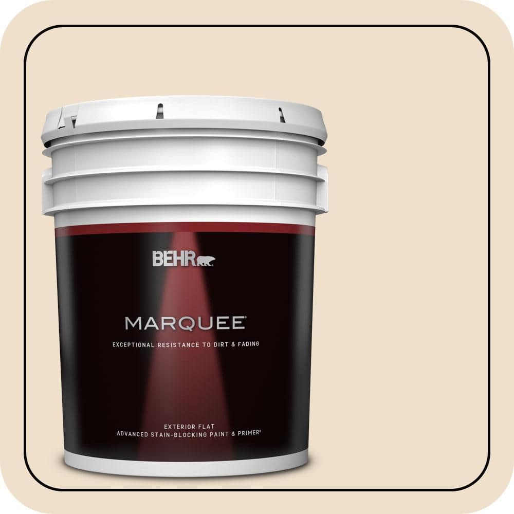 BEHR MARQUEE 5 gal. #N280-1 Scroll Flat Exterior Paint & Primer