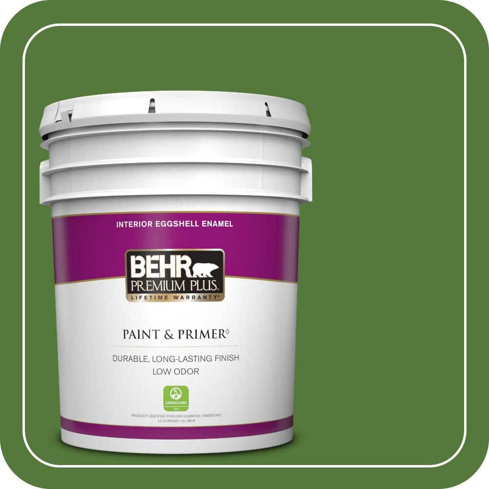 BEHR PREMIUM PLUS 5 gal. #P380-7 Luck of the Irish Eggshell Enamel Low Odor Interior Paint & Primer