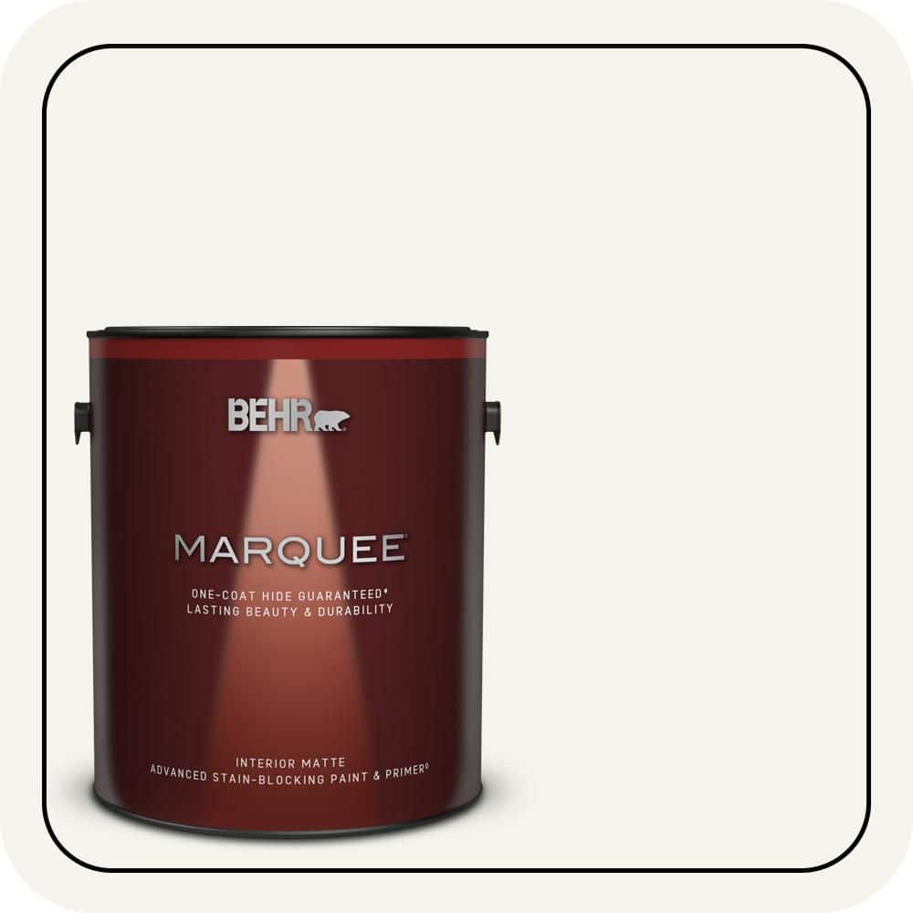 BEHR MARQUEE 1 gal. #YL-W15 Polar Bear Matte Interior Paint & Primer (1)
