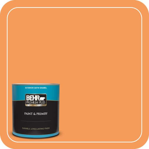 BEHR PREMIUM PLUS #260B-6 Blaze Orange Enamel Low Odor & Primer (3)