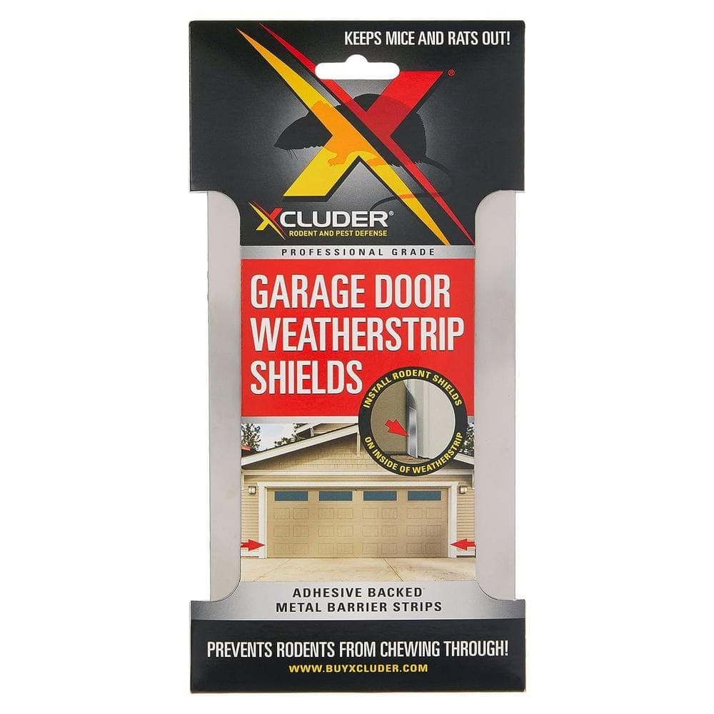 Xcluder 8 in. x 1 in. Stainless Steel Door Strips (Pack of 4), Rodent Proof Garage Door Top and Side Seal (1)