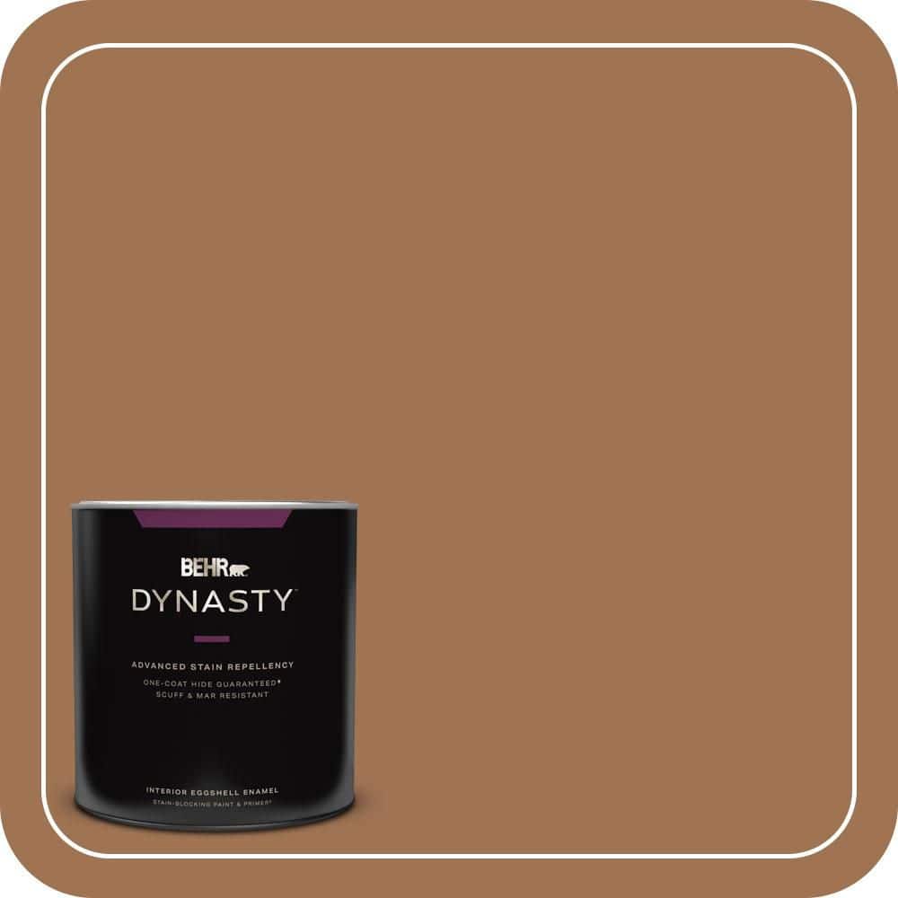 BEHR DYNASTY 1 qt. #S240-6 Ranch Brown Eggshell Enamel Interior Stain-Blocking Paint and Primer