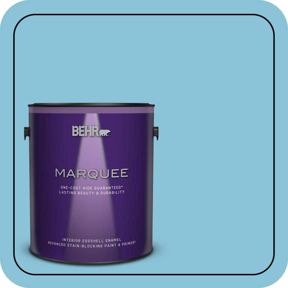 BEHR MARQUEE 1 gal. #540D-4 Dreaming Blue Eggshell Enamel Interior Paint & Primer