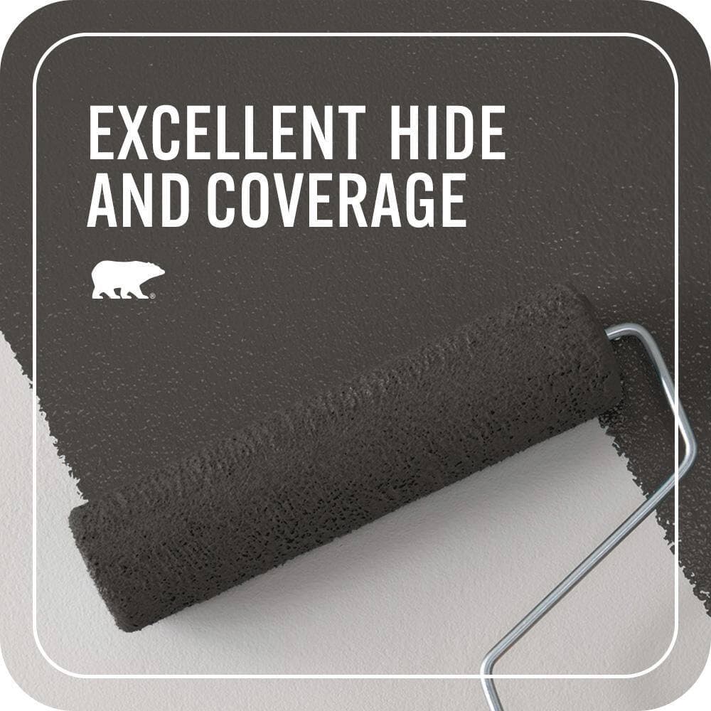 BEHR PREMIUM PLUS 1 qt. #PPU24-01 Black Mocha Flat EcoMix Plant-Based Interior Paint & Primer (2)