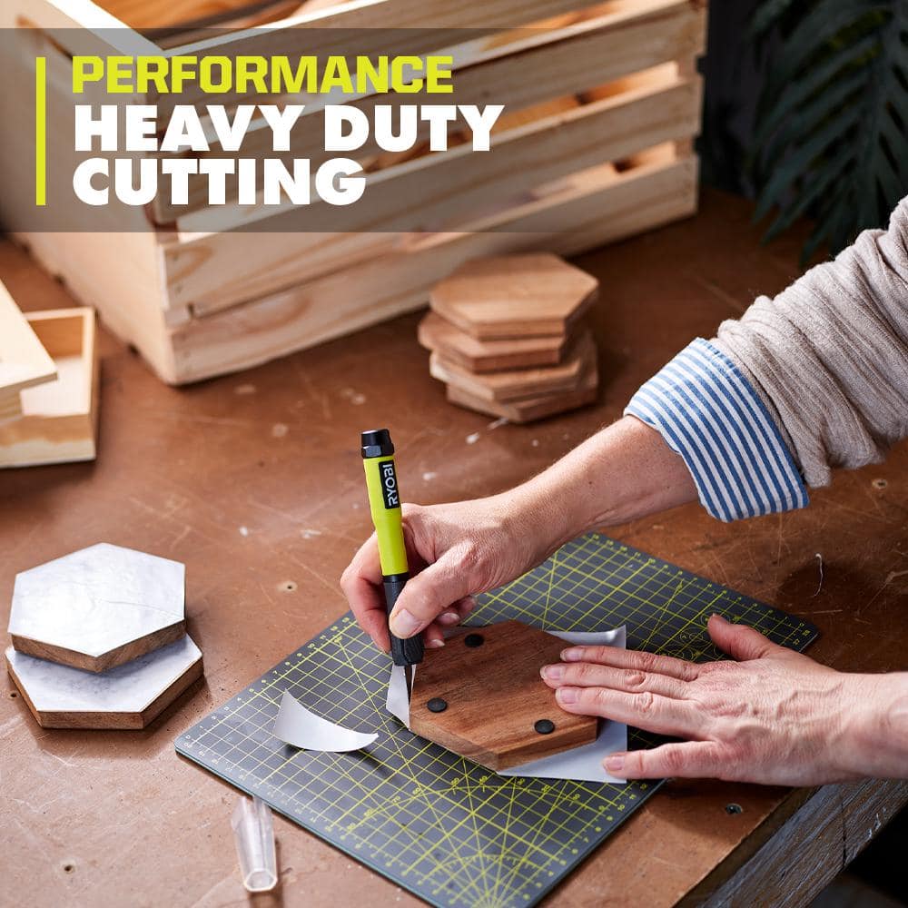 RYOBI 2-in-1 Hobby Knife w/ Blade Storage (4)