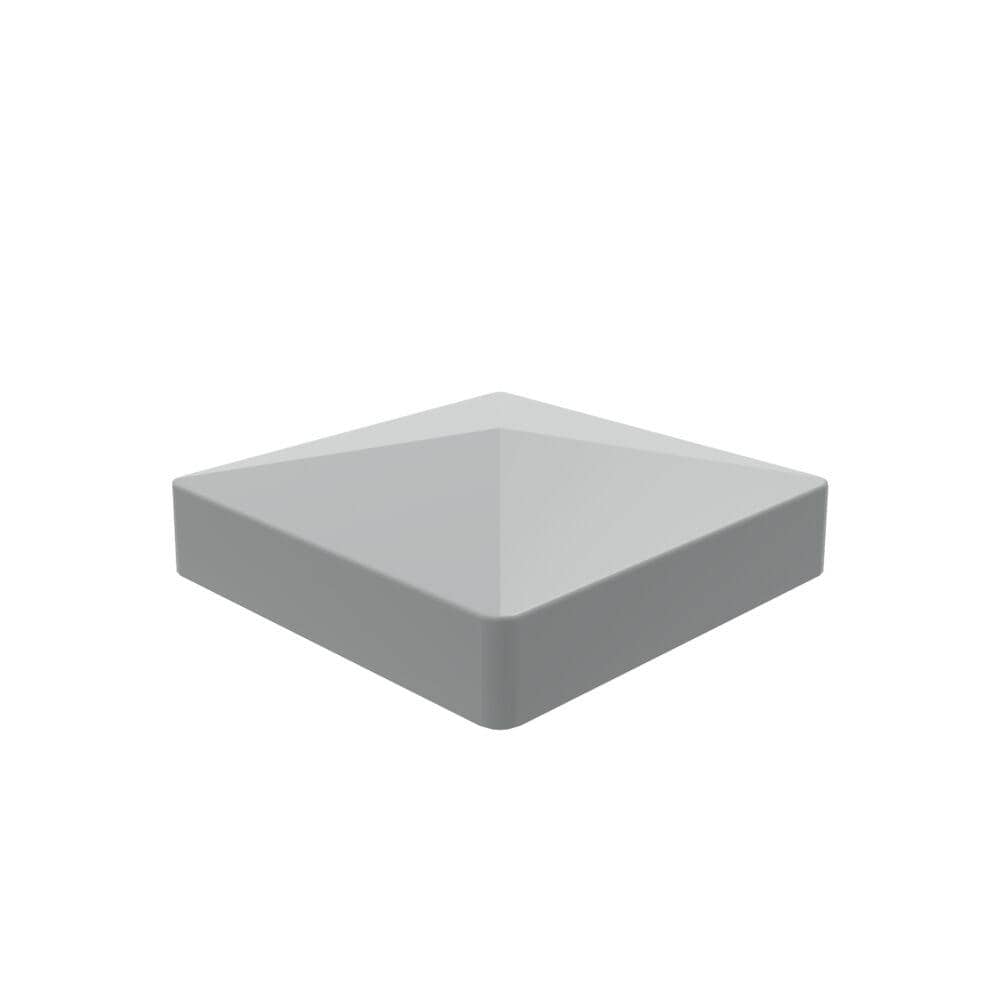 Barrette Outdoor Living 5 in. x 5 in. Gray Vinyl Fence Pyramid Post Top