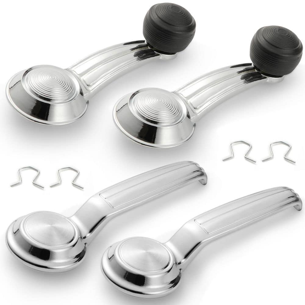 Numhew 4-Pack Modern Chrome Interior Door Handle, Premium Alloy Steel Direct OE Replacement for Chevy GMC Vehicles (1)