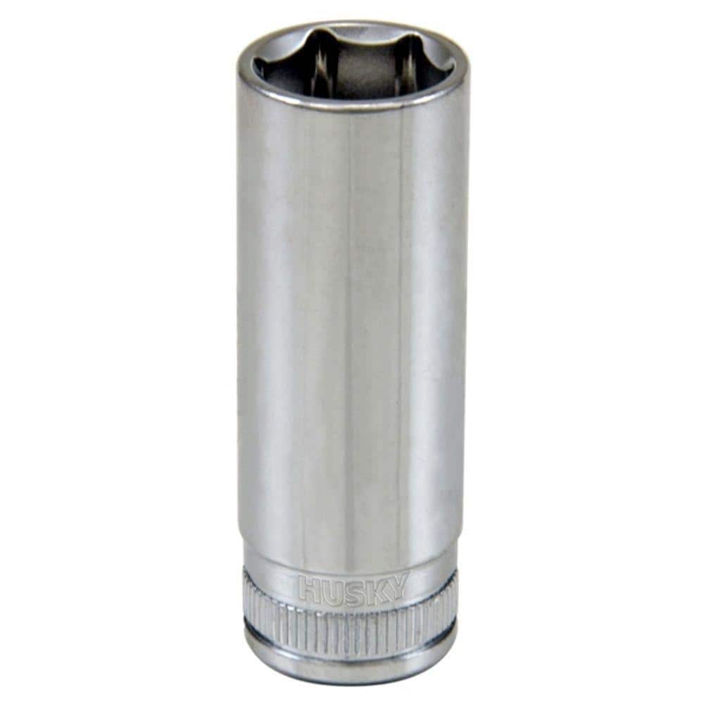 Husky 1/4 in. Drive 12 mm Metric 6-Point Deep Socket