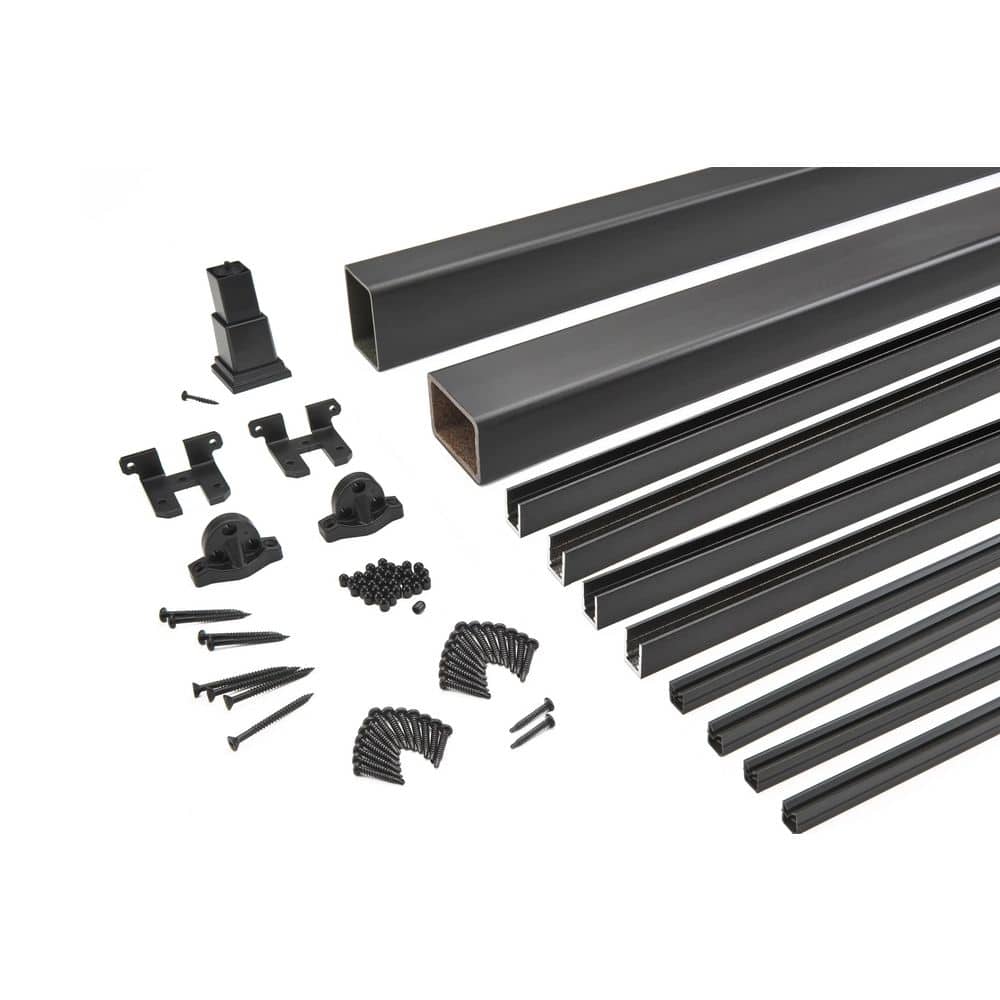 Trex Select 72 in. x 36 in. Charcoal Black Composite Rail Kit for Mesh Railing Panel (2)