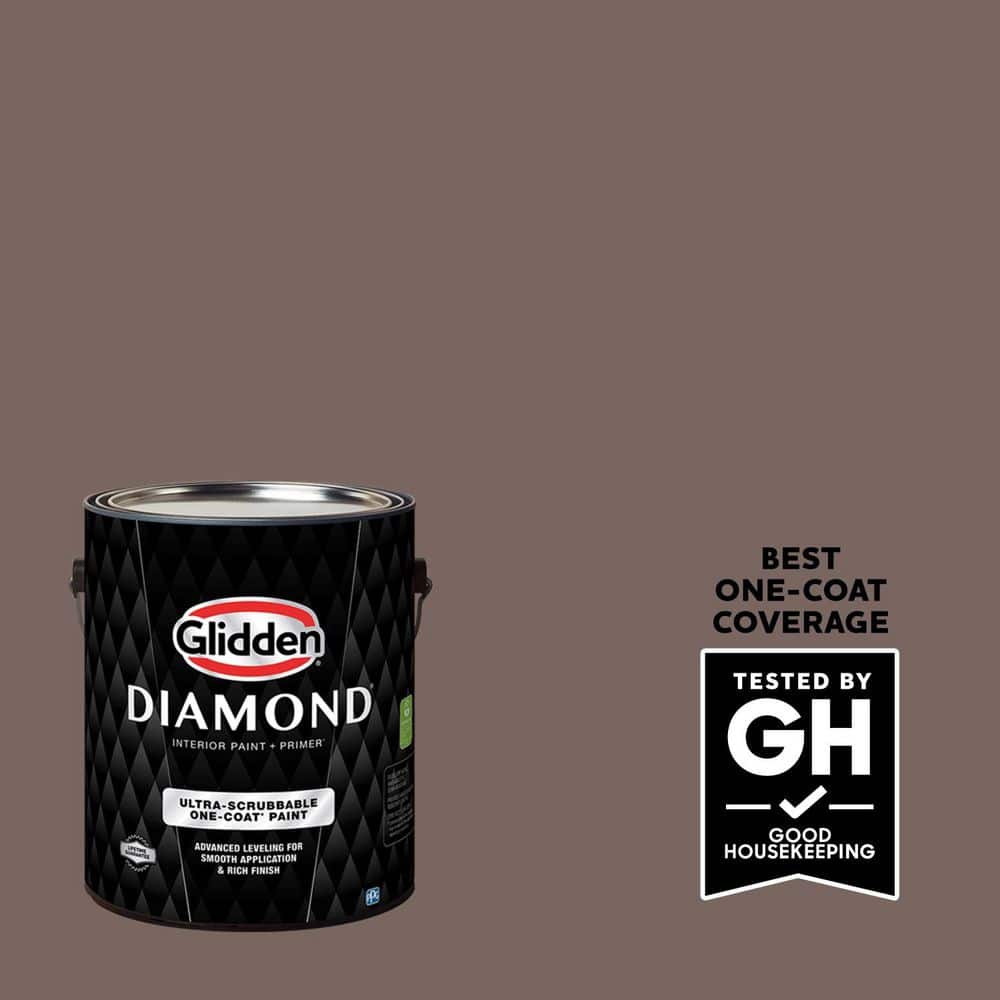 Glidden Diamond 1 gal. #PPG1017-6 Bold Brandy Flat Interior Paint with Primer