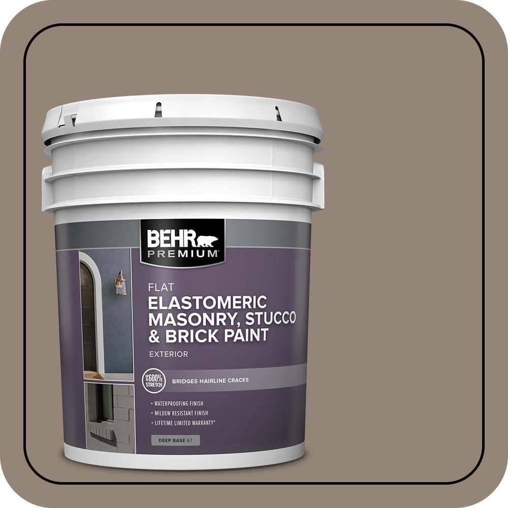 BEHR PREMIUM 5 gal. #N220-5 Ottertail Elastomeric Masonry, Stucco and Brick Exterior Paint