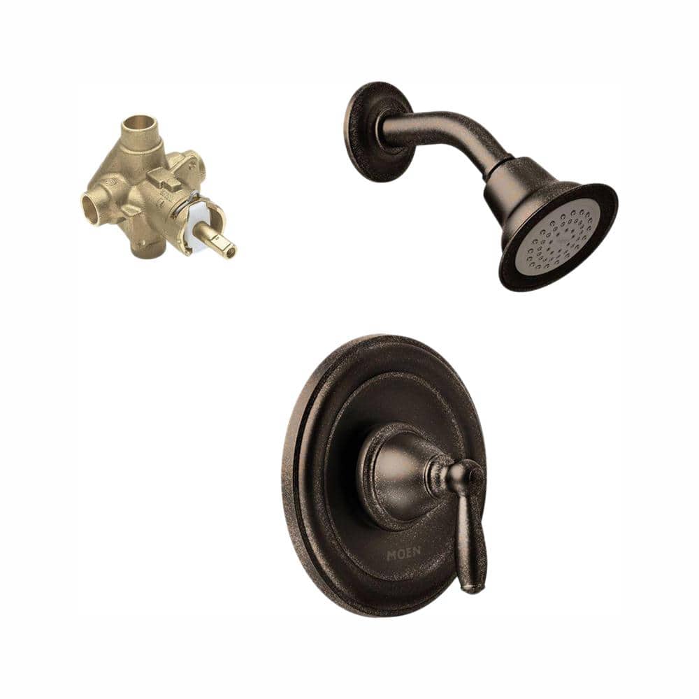 MOEN Brantford Single-Handle 1-Spray Posi-Temp Shower Faucet in Oil Rubbed Bronze (Valve Included) (1)