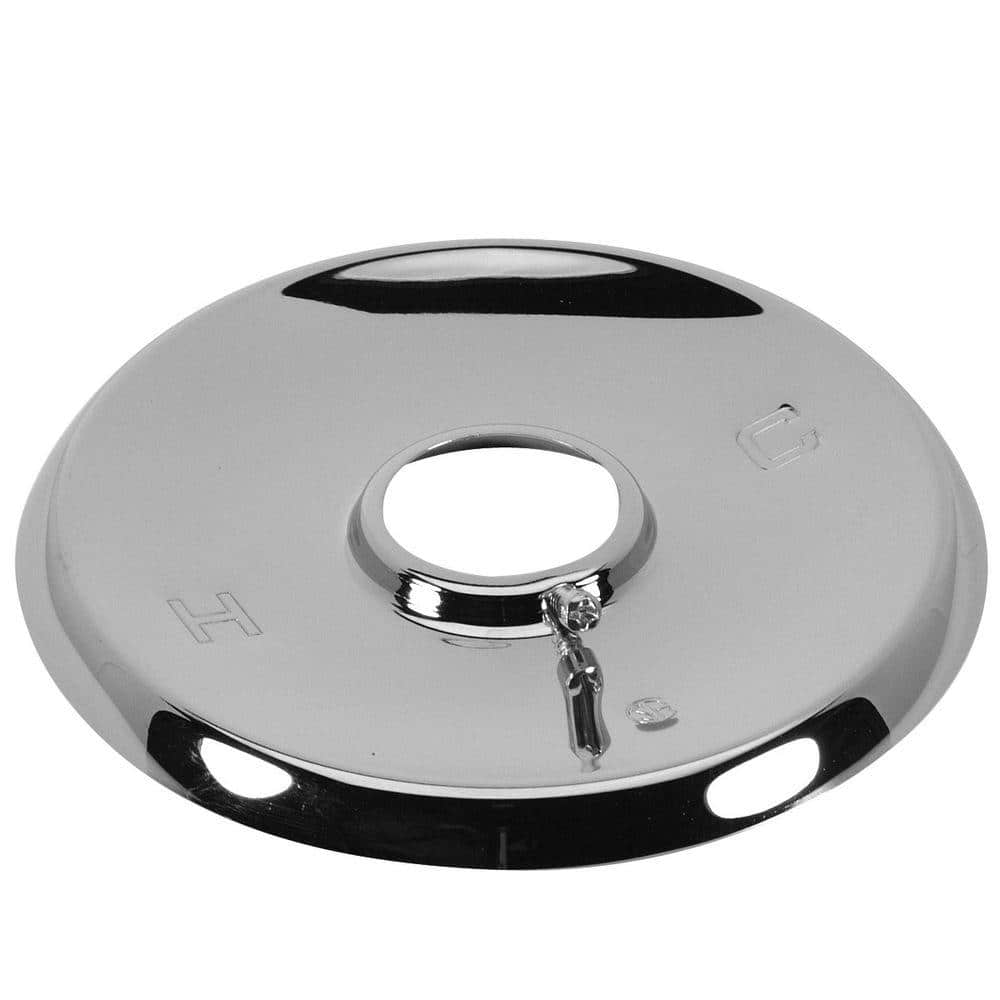 BrassCraft 5-1/2 in. 1-Handle Tub and Shower Shallow Faucet Escutcheon for Mixet Faucets Non-Pressure Balanced Valves in Chrome