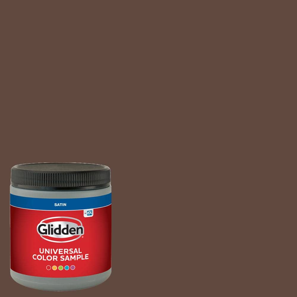 Glidden 8 oz. PPG1075-7 Fudge Truffle Satin Interior Paint Sample (1)