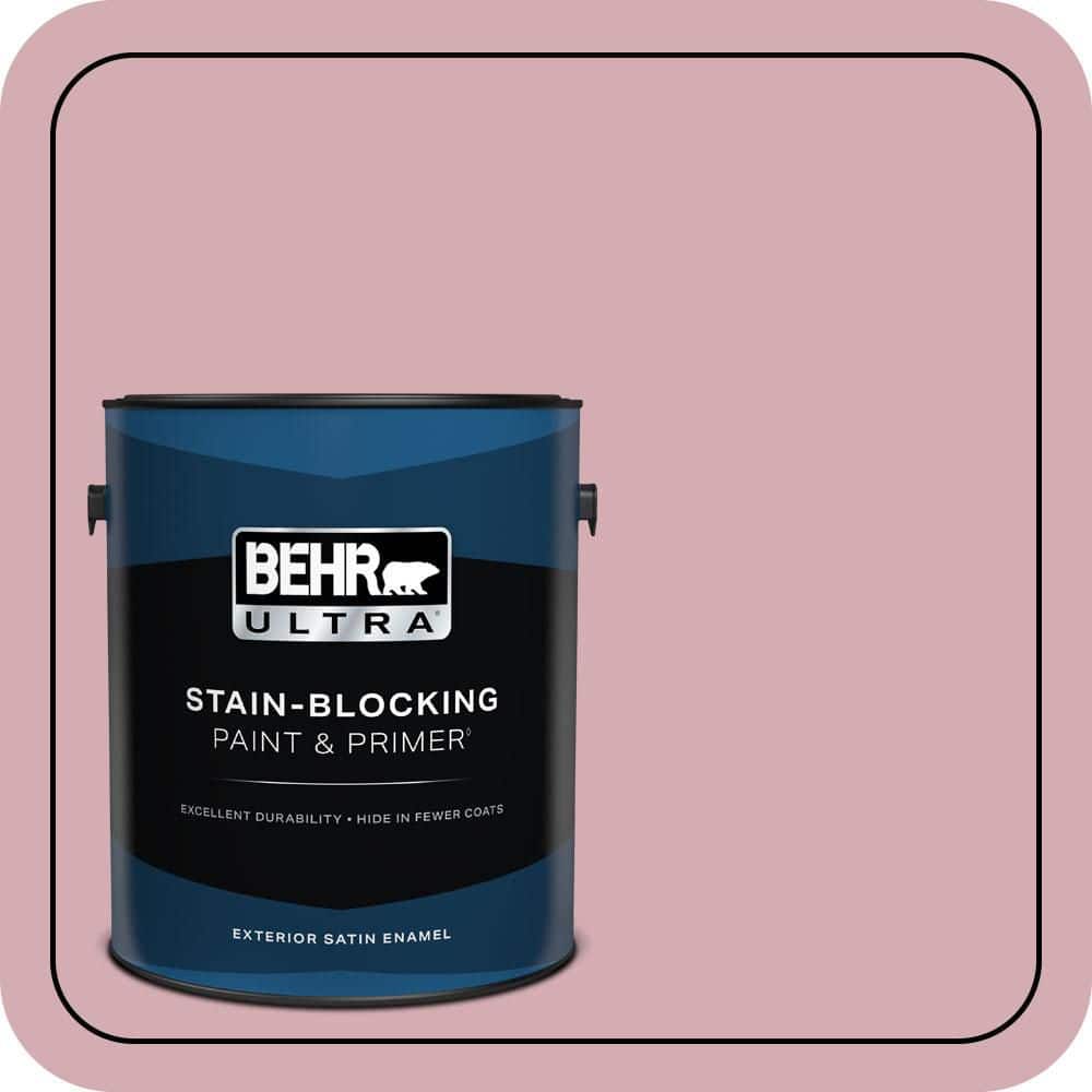 BEHR ULTRA 1 gal. #S130-3 Ballet Rose Satin Enamel Exterior Paint & Primer