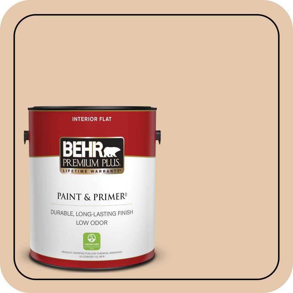 BEHR PREMIUM PLUS 1 gal. #MQ2-45 Craft Juggler Flat Low Odor Interior Paint & Primer (1)