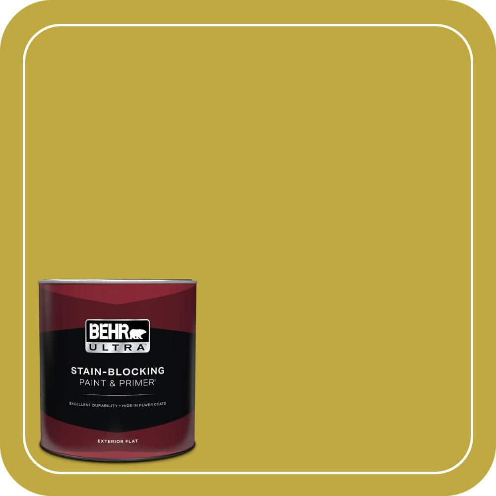 BEHR ULTRA 1 qt. #P330-6 Margarita Flat Exterior Paint & Primer