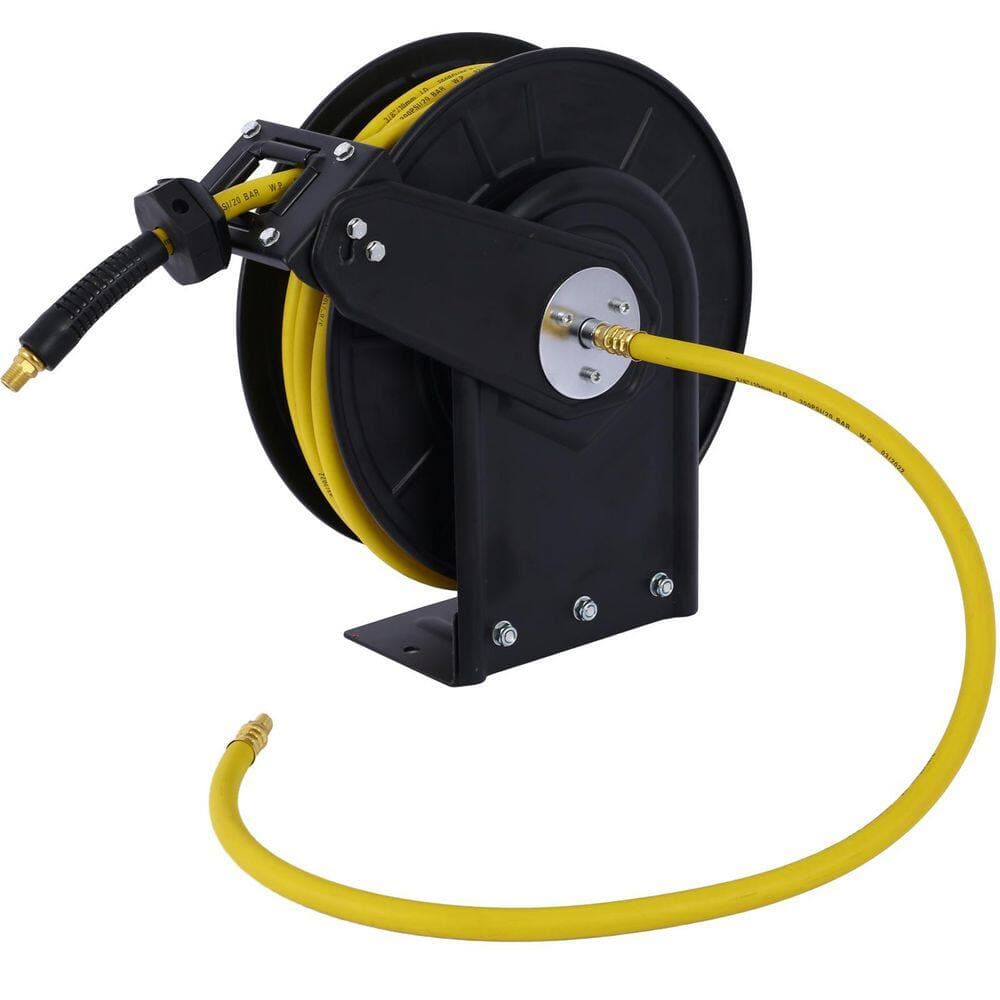 MYWISH Commercial Grade 3/8 in. x 50' Ret retractable Hybrid Air Hose Reel (3)