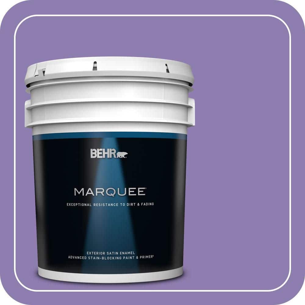 BEHR MARQUEE 5 gal. #PPU16-04 Purple Agate Satin Enamel Exterior Paint & Primer