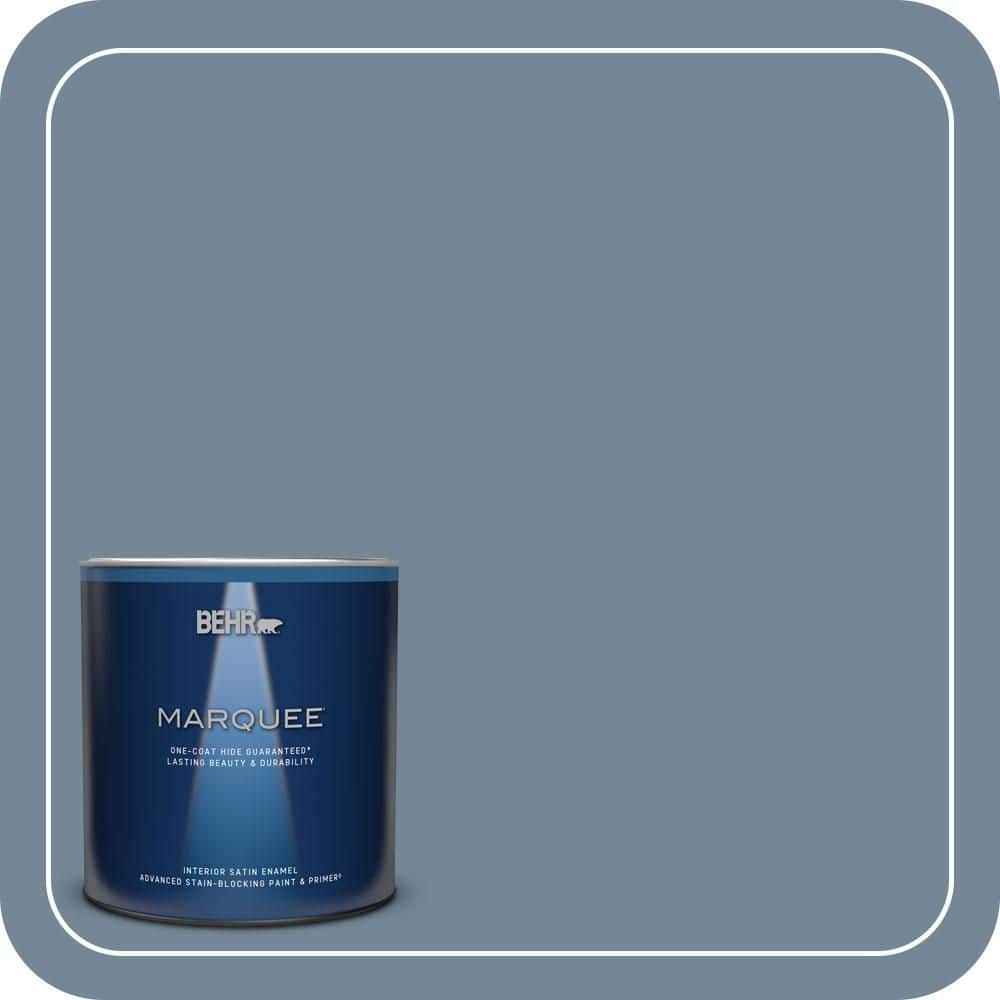 BEHR MARQUEE 1 qt. #570F-5 Skipper Satin Enamel Interior Paint & Primer
